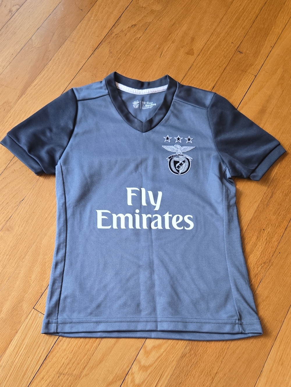 Fly Emirates Grey Kids Soccer Jersey